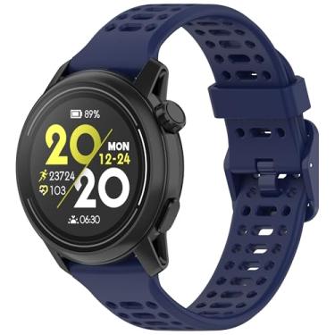 Imagem de hengkang Pulseiras de relógio de 22 mm adequadas para COROS PACE 3, mulheres e homens, pulseiras de substituição de silicone de liberação rápida para smartwatch COROS APEX 46 mm/COROS APEX PRO (azul
