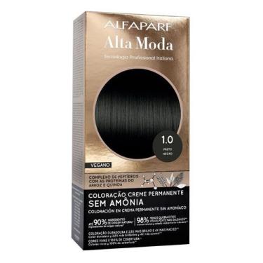 Imagem de Coloração Creme Permanente Alfaparf Alta Moda Vegano Sem Amônia 1.0 Pr