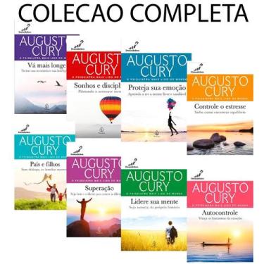 Imagem de Kit Completo C/8 - Livros Augusto Cury - O Psiquiatra Mais Lido do Mun