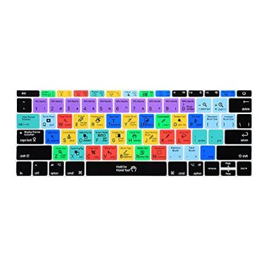 Imagem de WYGCH Shortcuts Hotkey Capa protetora de silicone para MacBook Pro 13 polegadas 2017 e 2016 versão A1708 sem Touch Bar e 30.5 cm A1534, versão EUA - Photoshop PS