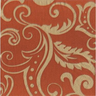 Imagem de Conjunto de 2 pratos de salada de papel quadrado de filigrana, tempero divertido com Caspari