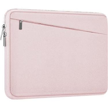 Imagem de Capa para laptop, capa para laptop de 15,6 polegadas, bolsa protetora de computador durável com bolso frontal, capa fina para laptop de 15,6 polegadas HP, Dell, Lenovo, Asus, notebook, rosa