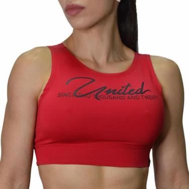 Imagem de Top Cropped Fitness United Assinatura, Vermelho, M