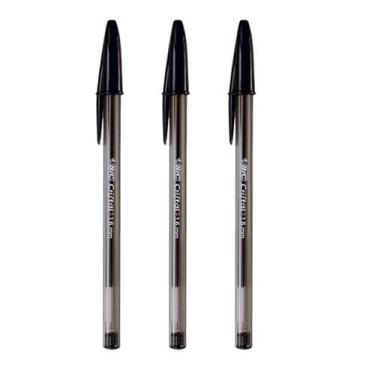 Imagem de Caneta bic cristal bold 1.6 kit com 03 unidades - preto