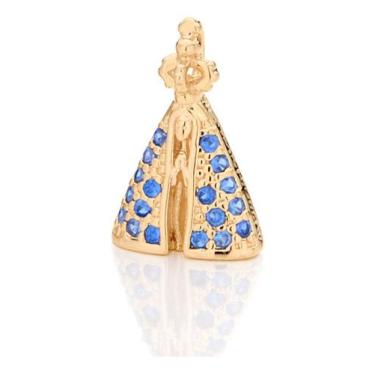 Imagem de Pingente   Nossa Senhora Aparecida   Com 18 541634 - ROMMANEL, Azul, u