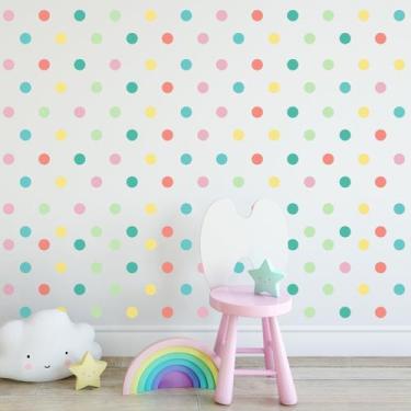Imagem de Adesivo Infantil Bolinhas Coloridas 420un - Quartinhos