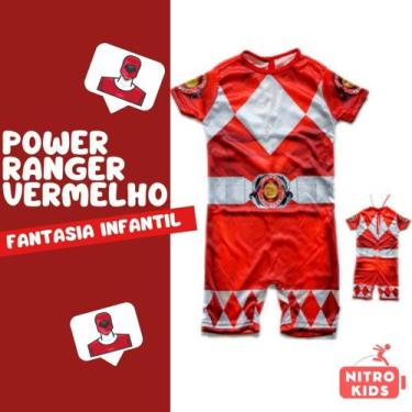 Imagem de Fantasia Curta sem Enchimento do Power Ranger Vermelho - Podumaju, PP