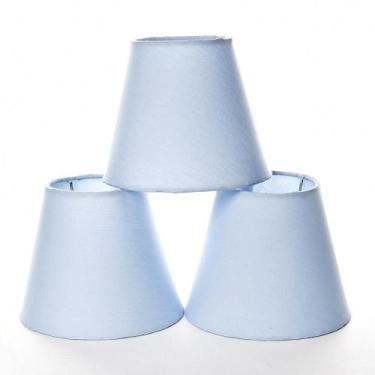 Imagem de Jogo Cúpulas Para Lustre Azul Quarto Bebê Infantil Menino (3 Unid.) - 