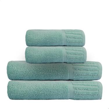 Imagem de Kit Casal Jogo Toalhas 2 Pares Rosto e Banho Cores Variadas - Bella En