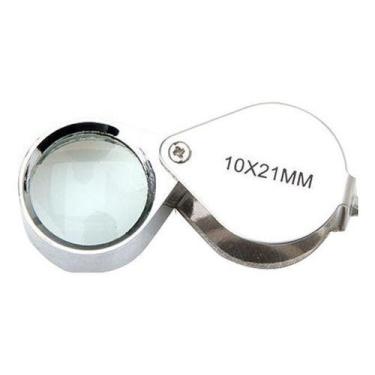 Imagem de 20 Mini Lupa 10x 21mm Inox Relojoeiro Joalheiro Gota De Mão - oem