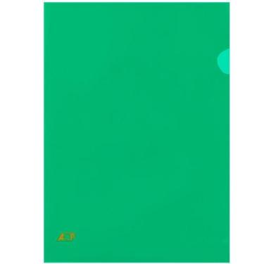 Imagem de Kit Pasta em L Ofício Acp Protetor Documentos, Verde, 10 Unidades