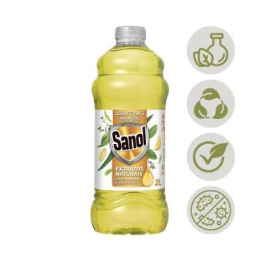 Imagem de Desinfetante sanol extratos naturais capim limao e folhas verdes 2l