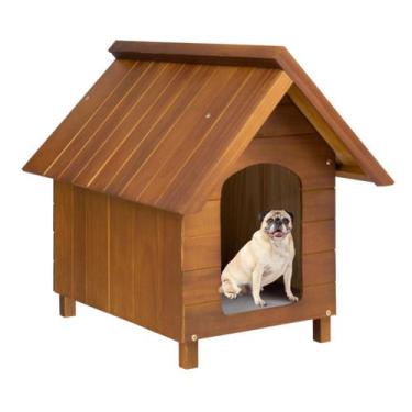 Imagem de Casa Casinha Cachorro Caes Pet Média N3 Madeira Cerejeira - Apiario Me