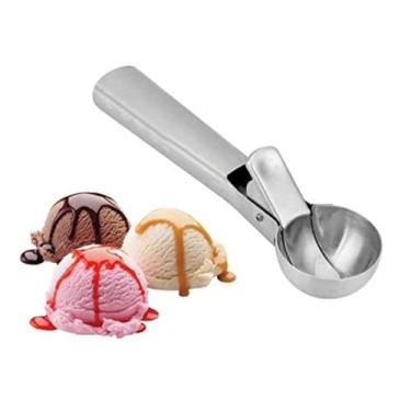 Imagem de Colher Concha Pegador de Sorvete Inox com Ejetor - Unyhome