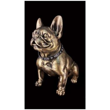 Imagem de Escultura Decorativa Cachorro Bulldog Dourado Formosa - LUXdécor casa 
