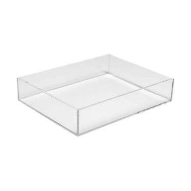 Imagem de Bandeja de Acrílico Hara Transparente Lisa Alta 33x23 cm