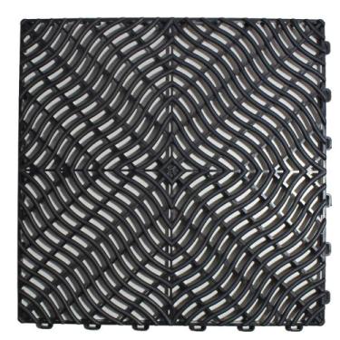 Imagem de Piso Tapete Modular de Plástico 33 x 33 cm Preto - Proposto