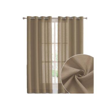 Imagem de Cortina Rústica 3,00m x 2,30m Varão Para Quarto Decoração Sofisticada 