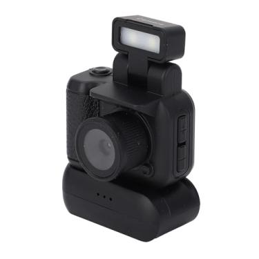 Imagem de Câmera Digital, Menor Câmera Portátil 1080P Vintage ABS Thumb Camera, Luz Flash LED 480mAh, Tela Colorida para Gravação de Vida Em Viagens