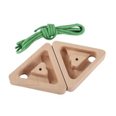 Imagem de menolana 2Pcs Triângulo Escalada Hangboard Madeira Hang Board Fingerboard com Corda Placa de Treinamento para Treino Academia Casa Escaladores Ao Ar Livre