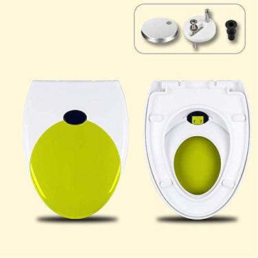 Imagem de Assento sanitário para pais e crianças 2 em 37 Conjunto de assento sanitário para crianças adultas Assento sanitário com fechamento suave e tampa de vaso sanitário ideal em formato quadrado de