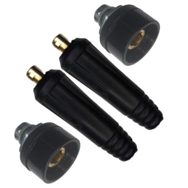 Imagem de Kit 2 Conector Engate Rápido Macho E Fêmea Painel Inversora Maquina de Solda 9mm