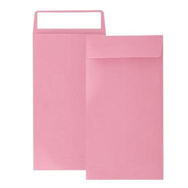 Imagem de Pacote com 100 envelopes rosa para dinheiro, 8,9 x 16,5 cm, envelopes autoselados para dinheiro, moeda, cheque e pequenos cartões de redit, semente