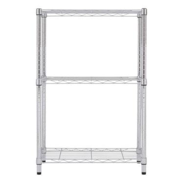 Imagem de Estante De Aco Cromado 3 Prateleiras 90x60x35cm 150kg Spaceo