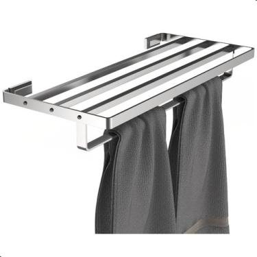 Imagem de Porta Toalhas de Banho Inox Duplo Toalheiro Hotel Empire - STEELDECOR