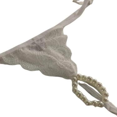 Imagem de Kit 2 Calcinha Tailandesa Pérola Massageadora Tanga De Renda Luxo Femi