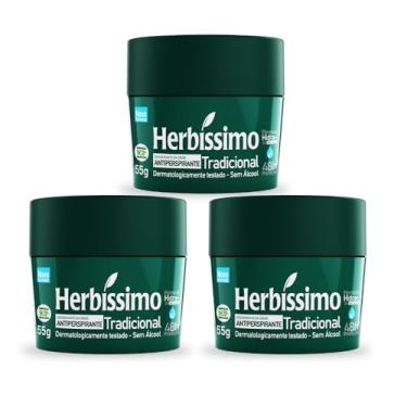Imagem de Kit 3 Desodorantes Herbíssimo Creme Tradicional 55g