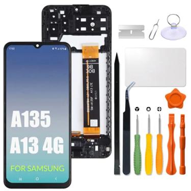 Imagem de Substituição para tela LCD Samsung Galaxy A13 4G com moldura para Samsung A135 LTE A135F A135F/DS A135M A135U A135N LCD Screen Display Touch interno digitalizador conjunto com kit de reparo (NÃO A13