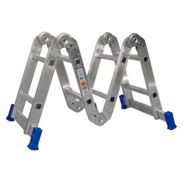 Imagem de Escada Articulada Pratik Alumínio, 2x4, 8 Degraus