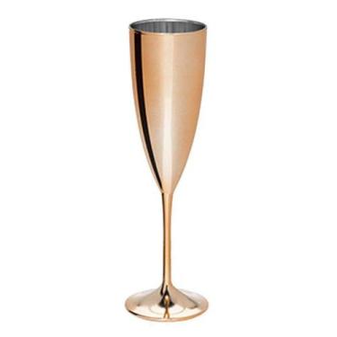 Imagem de Taça Acrílica Champagne - Rosé Gold Metalizado - Brilhante