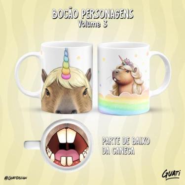Imagem de Caneca CAPIVARA, GATO.. BOCÃO LANÇAMENTO 2025 - 325ml - Pammy Studio, 