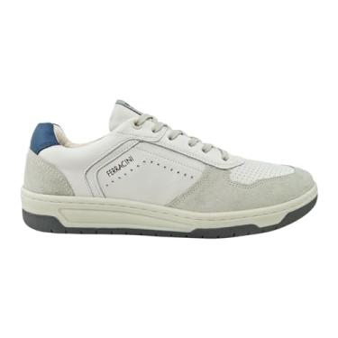 Imagem de Tênis Casual Masculino Ferracini Vox Em Couro (Neve, BR, Adulto, Numérico, 42)