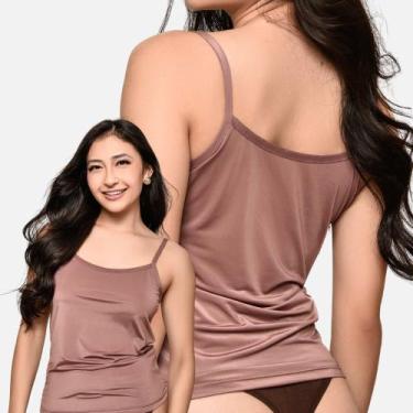 Imagem de Blusa Regata Segunda Pele Impllus Alça Fina Confortável, M, Capuccino