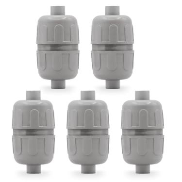 Imagem de Wocloer Conector líquido de 1/5.1 cm, conector de extremidade dupla de conduíte flexível de PVC, reto de 180 graus, conector de conduíte bidirecional, acessórios de conduíte elétrico (5 peças)