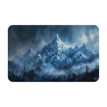 Imagem de Tewujay Tapete de banho de flanela - Tapete de banheiro antiderrapante de secagem rápida com estampas elegantes, tapete absorvente ecológico para chuveiro, à beira da piscina (designs vibrantes, 50 x