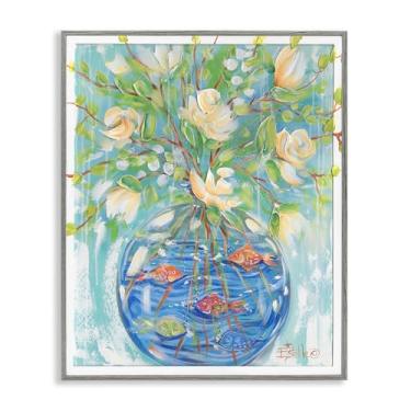 Imagem de Stupell Industries Design de arte de parede giclée emoldurado cinza buquê de aquário de Estelle Grengs, 61 x 76 cm