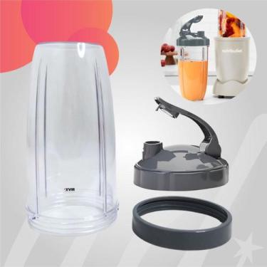 Imagem de Copo de Acrílico Transparente para Nutribullet Grande 940ml com Tampa 