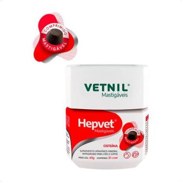 Imagem de Hepvet Mastigável Vetnil Suplemento para Cães e Gatos - 60g
