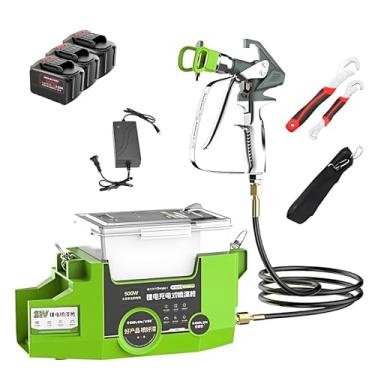 Imagem de Pulverizador de tinta com tanque de potência de 500 W com baterias de 6,0 Ah, pode pulverizar 12,6 litros, pulverizador de tinta sem ar de 1400 ml com 15 Mpa, 6 velocidades, pode pulverizar tinta