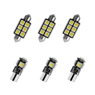 Imagem de 8X-SPEED 6 peças de lâmpada LED interior 5050 chip para Kia MK5 2021–presente caixa de luvas de leitura concluída porta-malas espelho viseira solar luz