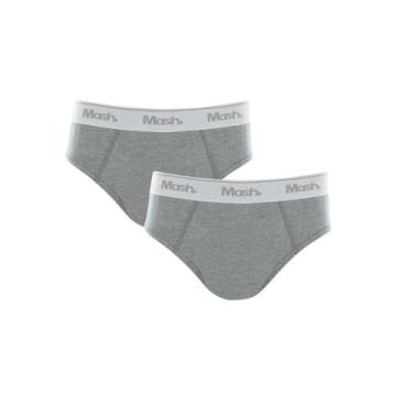 Imagem de Kit 2 Cuecas Slip Infantil Mash, Cinza Claro, M