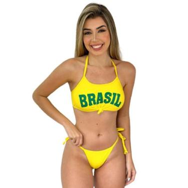 Imagem de Biquini Do Brasil Core Copa Top Verde Amarelo Copa - MF FASHION, Amare