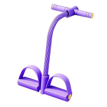 Imagem de oshhni Sente -se da banda de resistência do pedal, corda multifuncional de tensão multifuncional de 10 tubos de tensão para abdome, Tolet