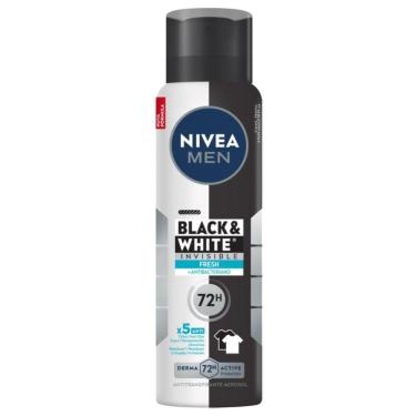 Imagem de NIVEA MEN Desodorante Antitranspirante Aerossol Invisible Black & White Fresh 150ml
