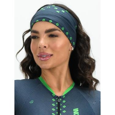 Imagem de Bandana De Ciclismo Cinza e Verde Evolution Savancini (3230)