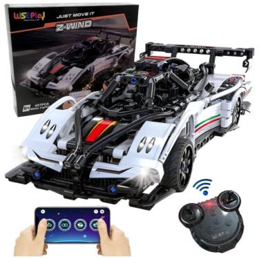 Imagem de Carrinho de Controle Remoto Montável 542 Peças, de 8 a 12 anos, WISEPLAY, Branco